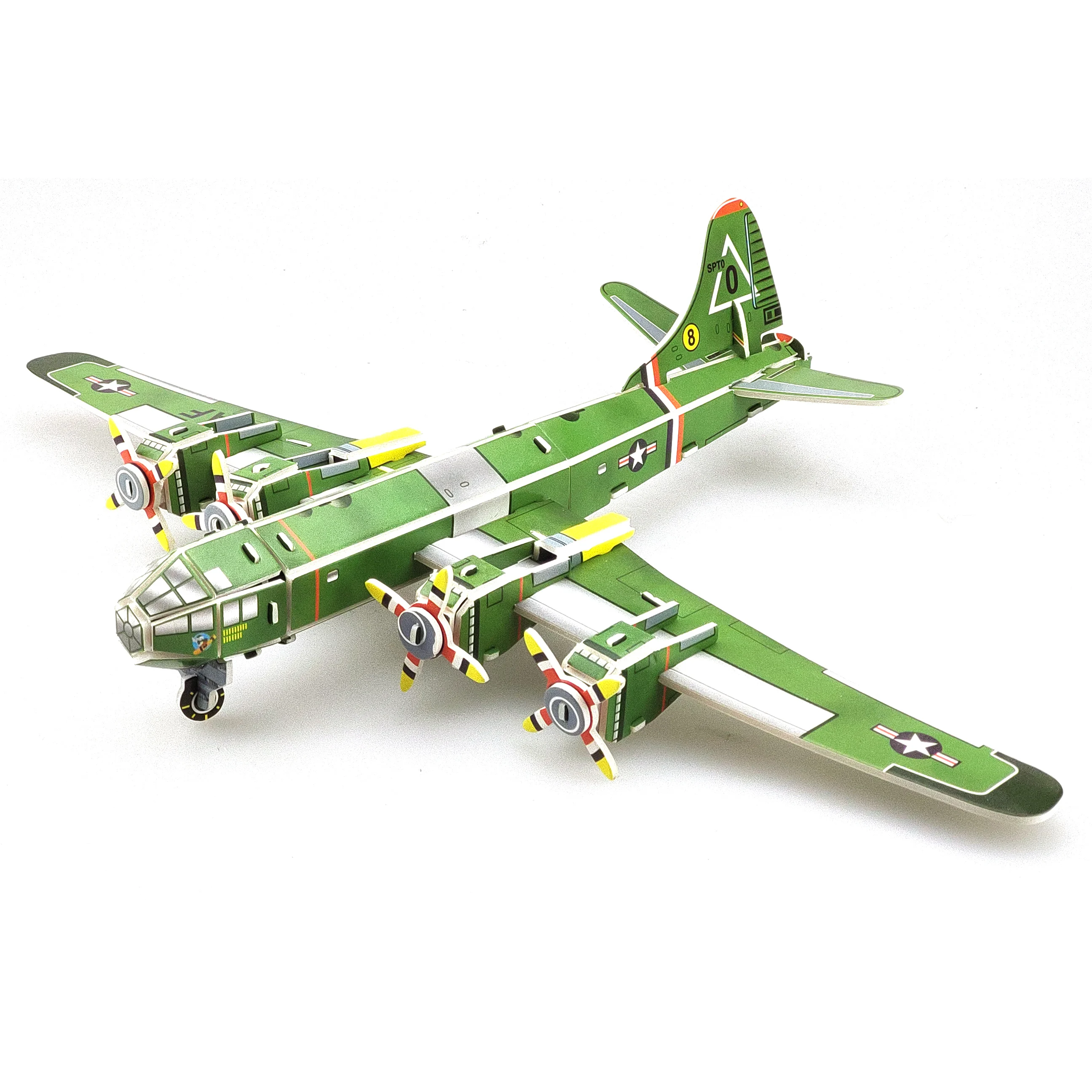 non-toxic eco-friendly gift custom DIY paper puzzle 3D Tank & Warcraft paper puzzle educational brain teaser toy for kids