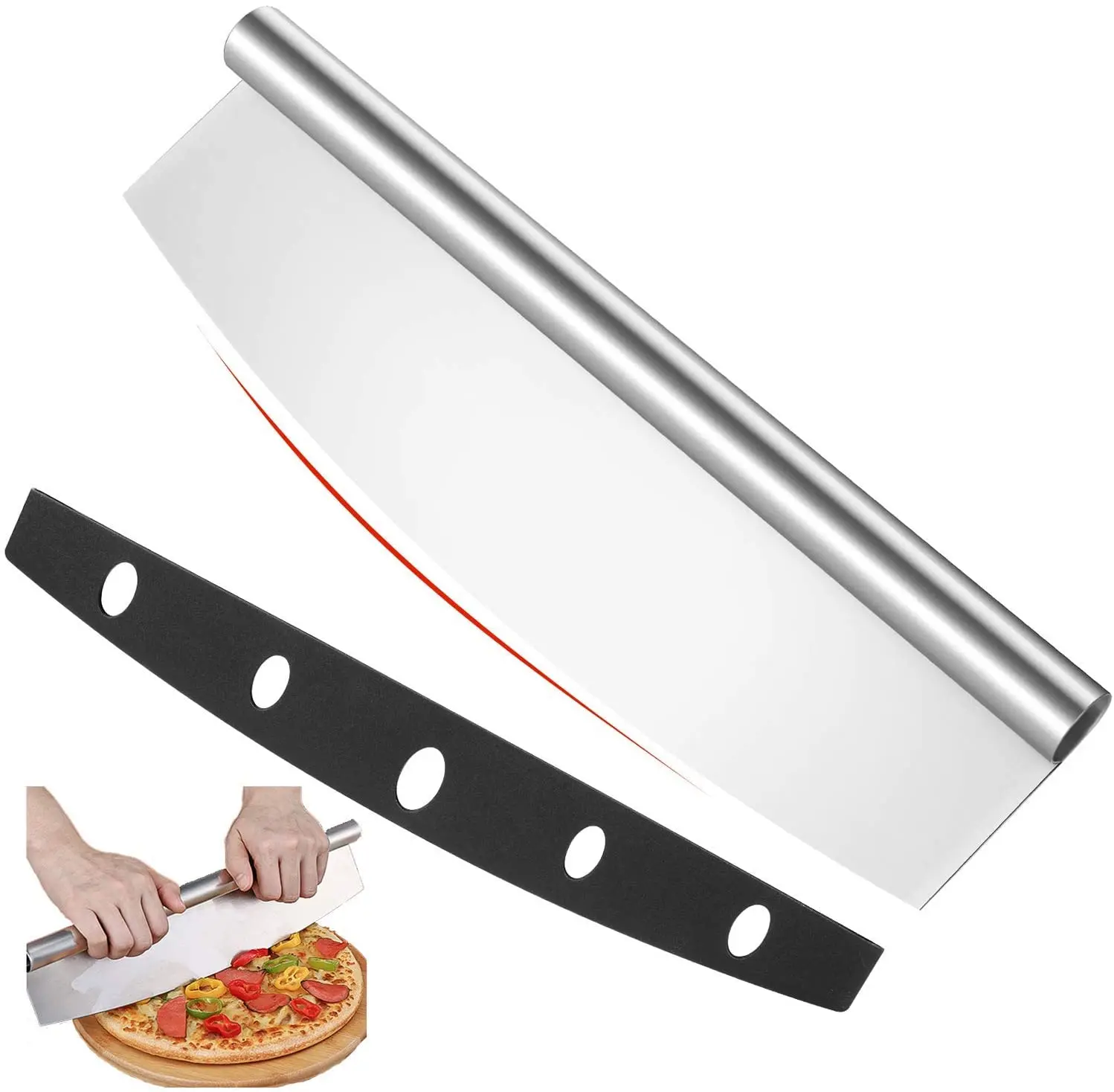 Waterproof Stainless Steel Pizza Cutting Knife Aluminum Pizza Cutter Pizza Cutter Knife