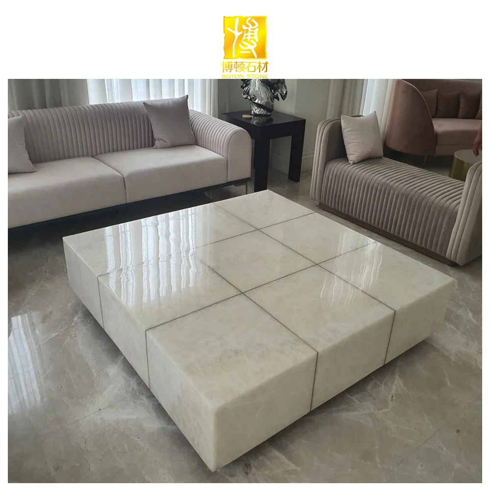 BOTON STONE Natural Stone Modern Fashion Dining Coffee Table Living Room Marble Centre Tables