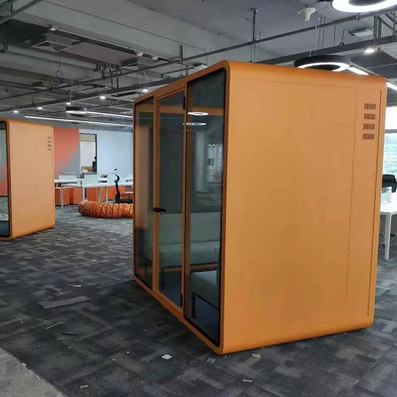 Hot selling simple assembly of soundproof table portable conference office soundproof cabin