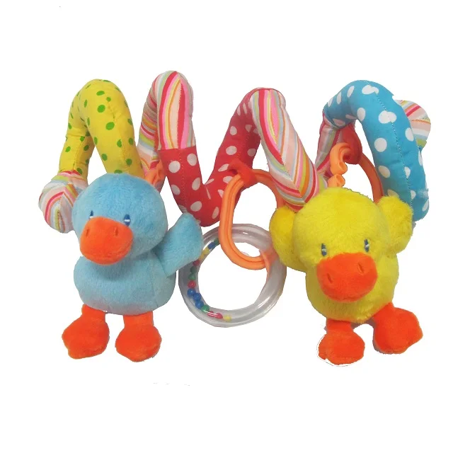 
Cheap Preschool Educational Multifunction Colorful Duck Cot Wrapper Pull String Toy for newborn baby toy 