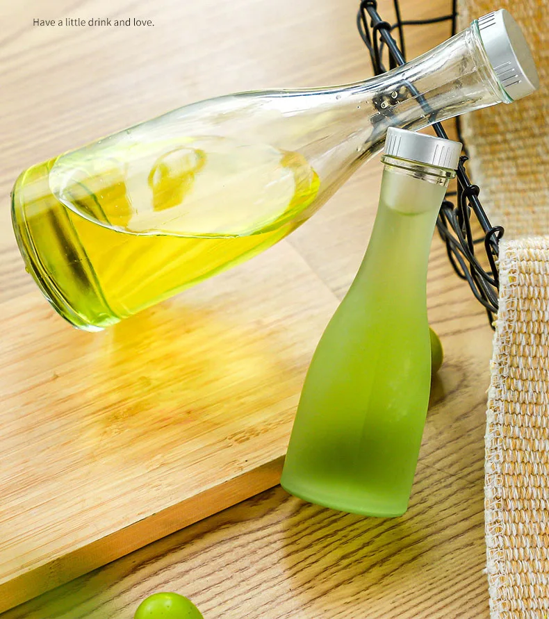 Wholesale Custom LOGO New Thickened Glass Empty Bottle Creative Wine Juice Glass Bottle