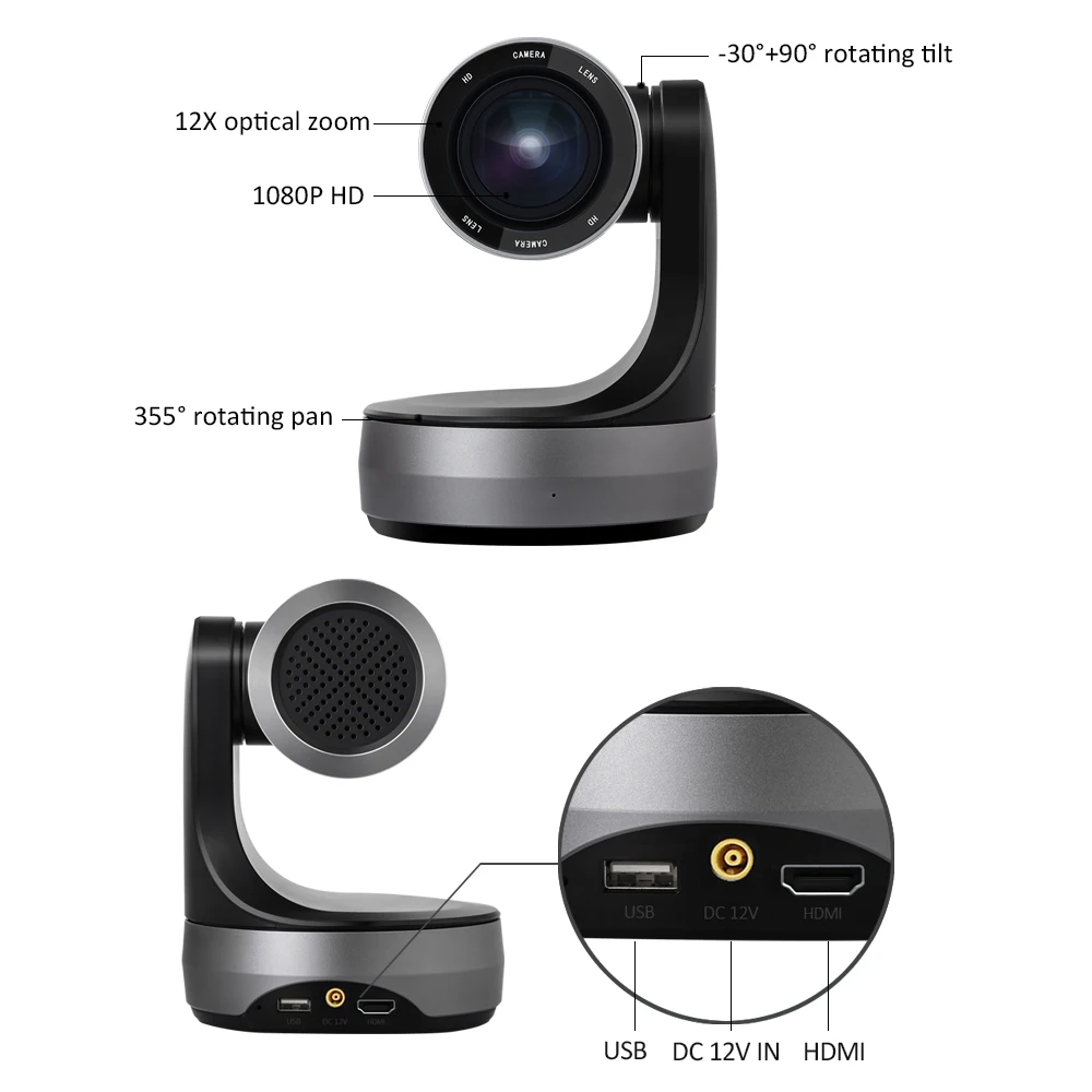 PTZ 5x оптический зум Офисное оборудование камера HD 1080p качество изображения для видео конференции веб-камера