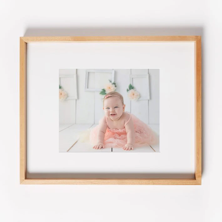 
Most popular customized size my first year picture changeable frame high quality solid wood photo frame for home decoration 