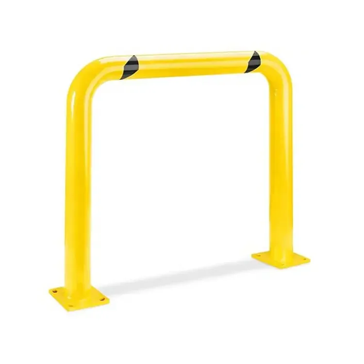 36 inch Length Surface Mounted Steel Machine Guard U Shaped Bollard  Traffic Barrier Post, Yellow
