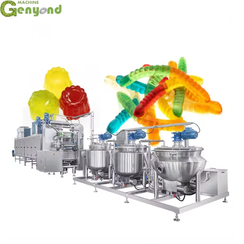 Jelly Sweet Gummy Bear Depositor Candy Make Machine Fabrication Small Production Line