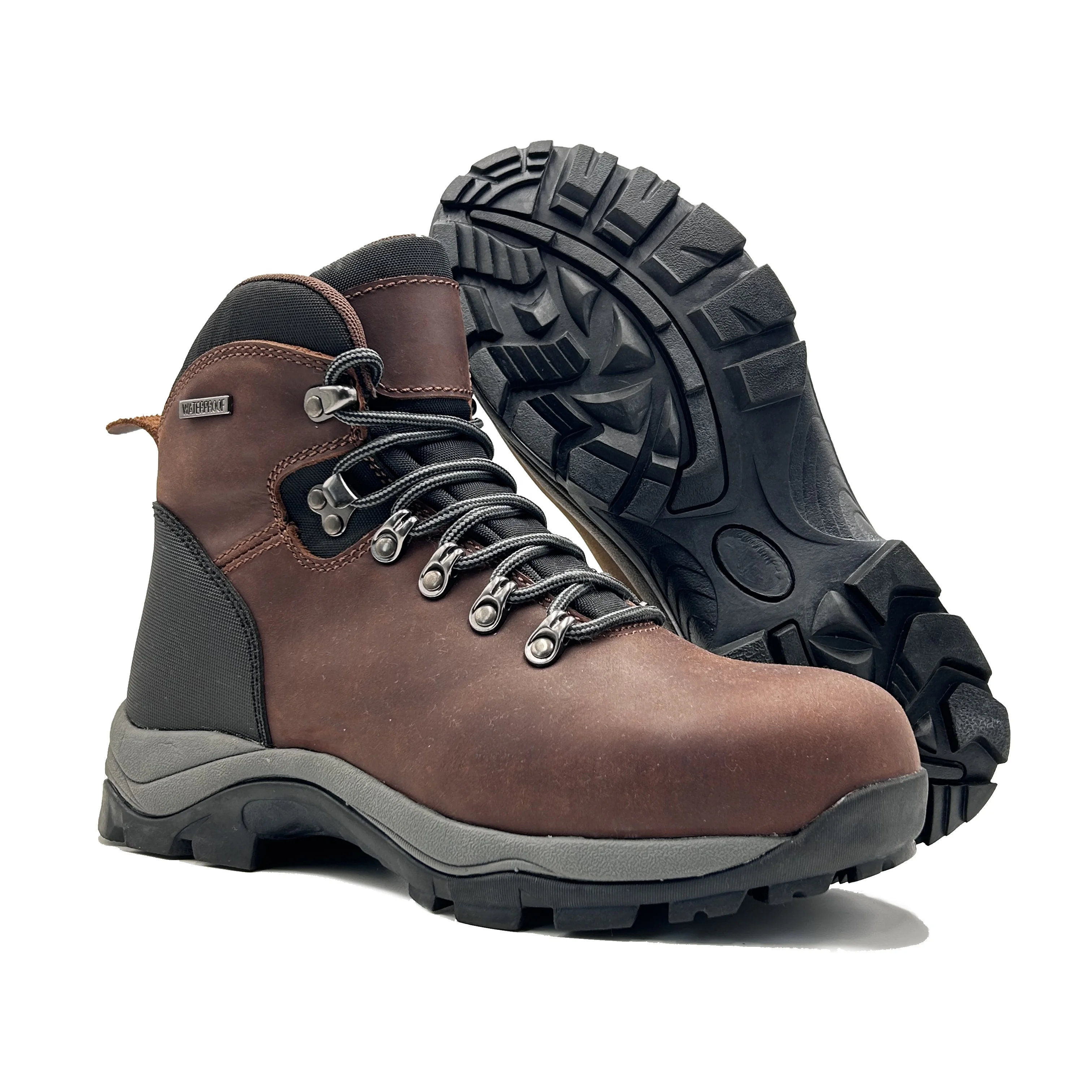 Horse Color Nubuck Leather Rugged Steel Toe Work Safety Shoes Composite Toe Safety Boots