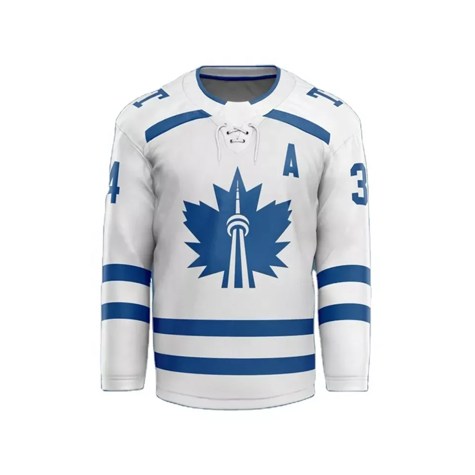 Customized  Ice Hockey Referee Jersey Blank Ice Hockey Jerseys Sublimation Mesh Sport Ice Hockey Wear