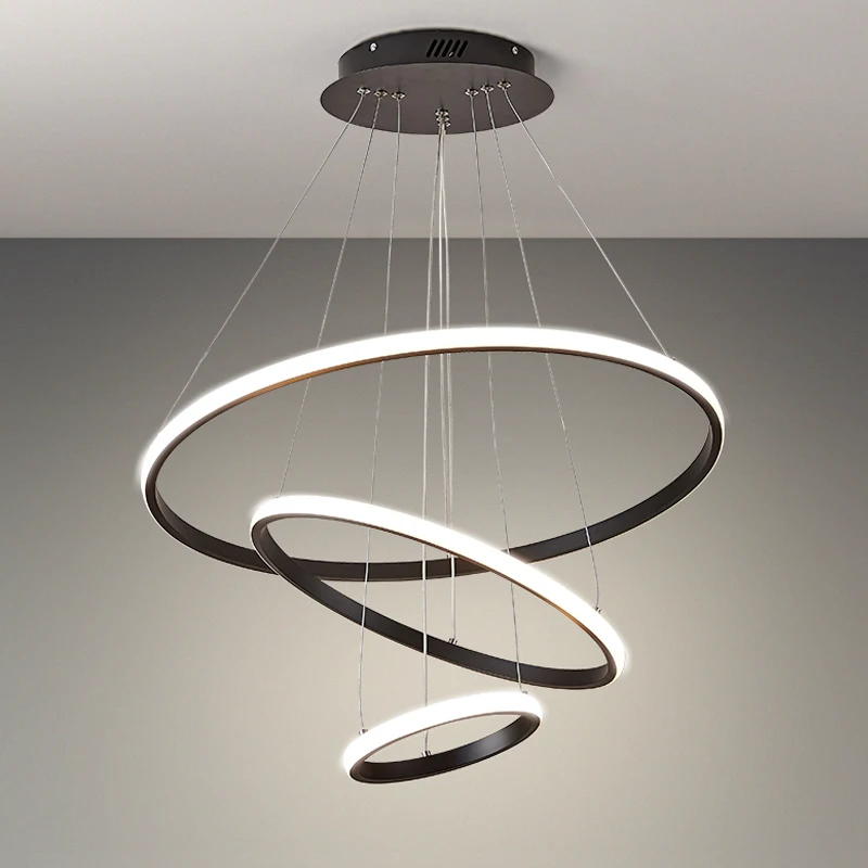 Роскошное Золотое освещение современное декоративное круглое кольцо светодиодная подвесная люстра shandelier подвесные светильники