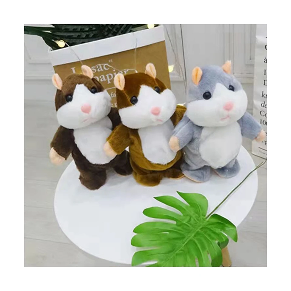 SmallOrders RF23 Hot selling will learn speak recording nodding cute little hamster plush toy to accompany children promote toys