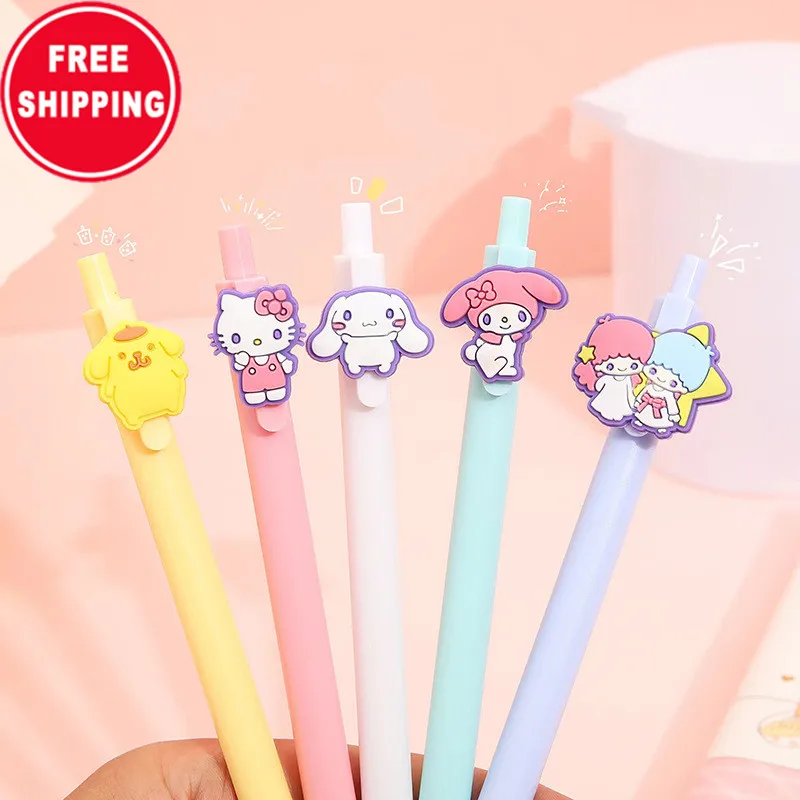 Anime Sanrio Melody Blind Box Neutral Pen Girl Heart High Beauty Student Cartoon sanrio cinnamoroll kuromi my melody Pen