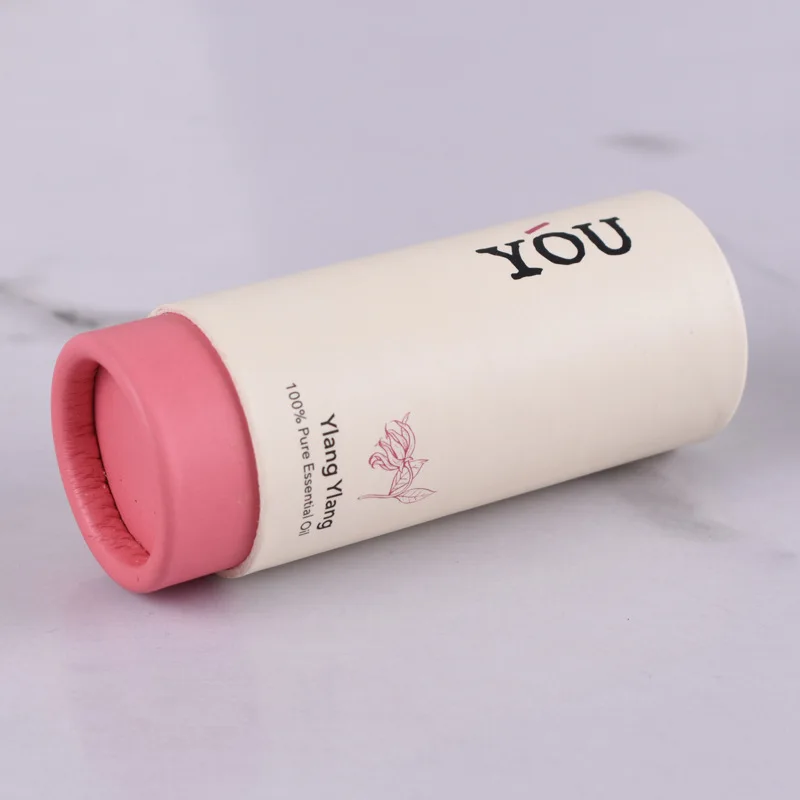 white brown round kraft cardboard tube packaging essential oil glass dropper bottle paper tube in stock