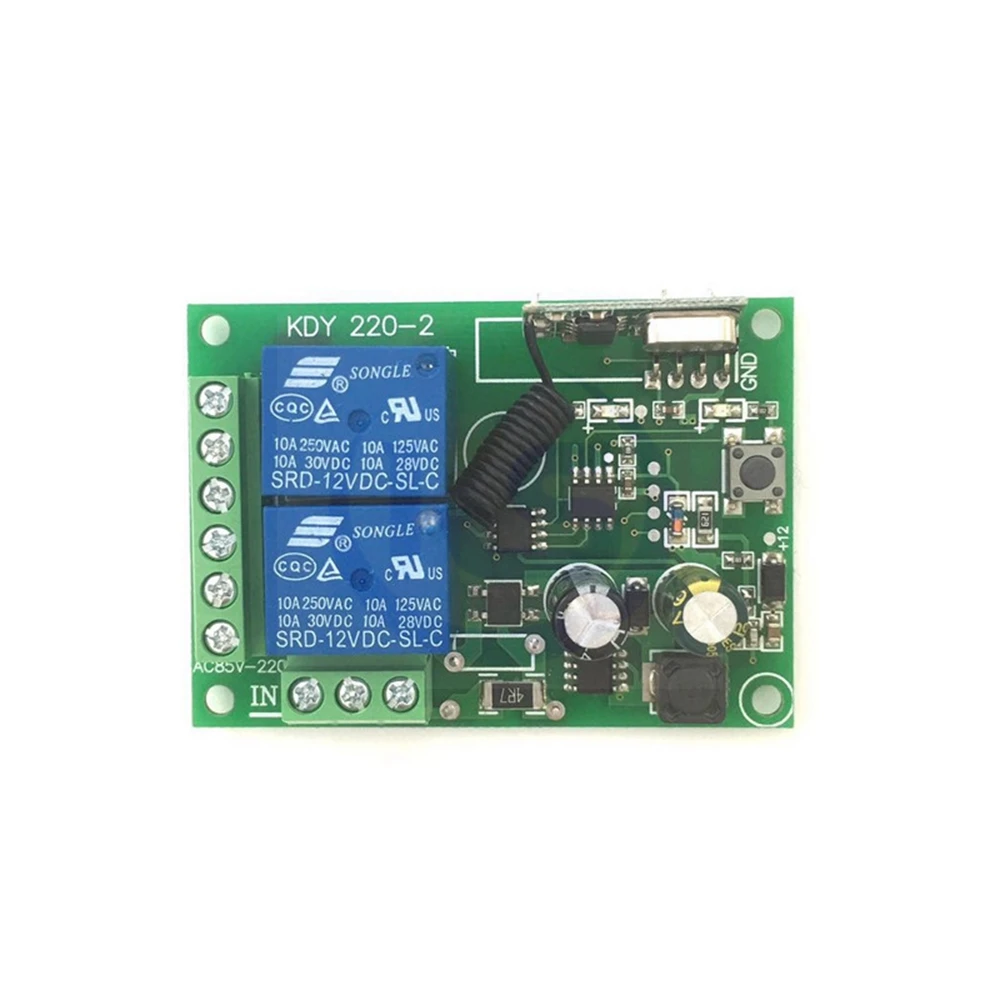 85-230 вольт обучающий 2-сторонний беспроводной пульт дистанционного управления с широким напряжением 315/433 МГц беспроводной переключатель реле