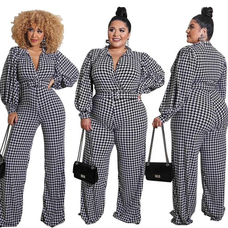 
Causal Elegant Onesie Women Clothing One Piece Rompers Plus Size Jumpsuit 