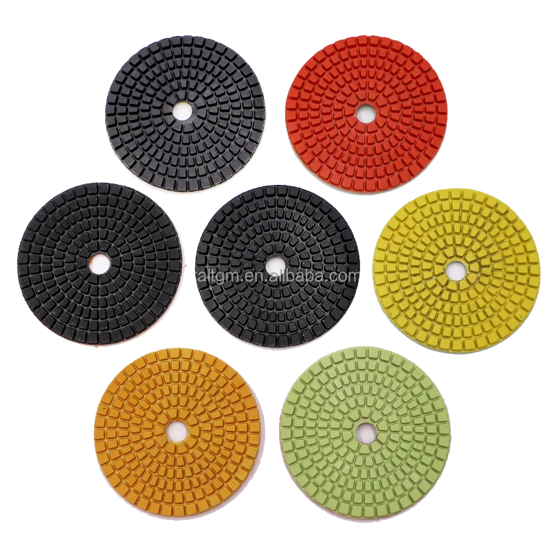 Factory direct sale 4inch 100mm Diamond Marble Polishing Pads For Granite Stone grit 30-5000