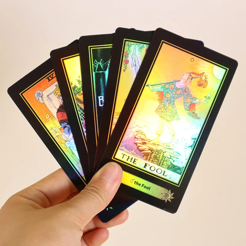 Tarot card A.E. WHaite  78 classic Waite Tarot cards/set with instruction manual for laser flash card divination  Desktop games