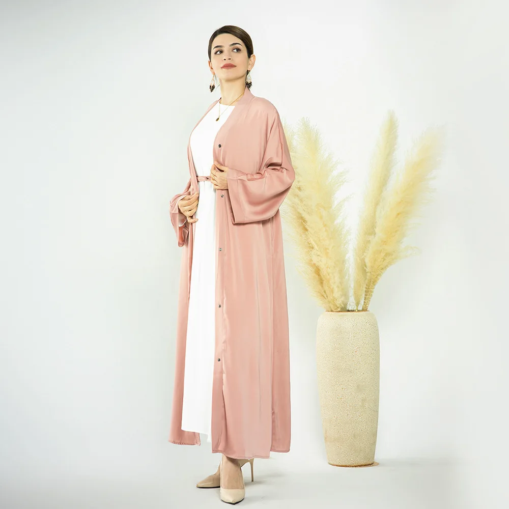 2023 Muslim Fashion Islamic Abaya For Women Wrinkle Shiny Dubai Modest Dresses Muslim Daily Wear Girls Closed Abaya