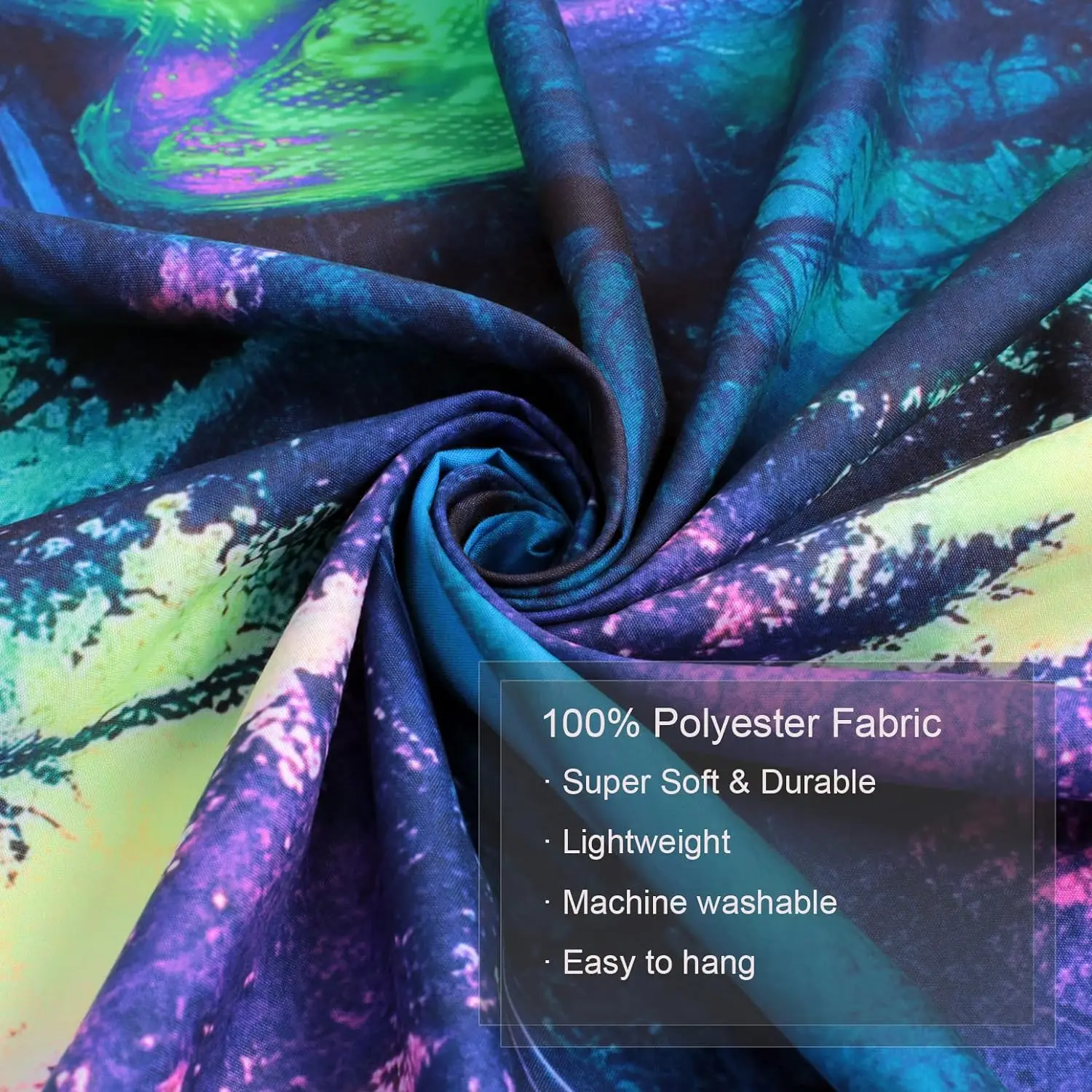 Custom Miytal Fantasy Forest Jellyfish Tapestry Blacklight Colorful Mushroom Butterfly Wall Hanging for Bedroom