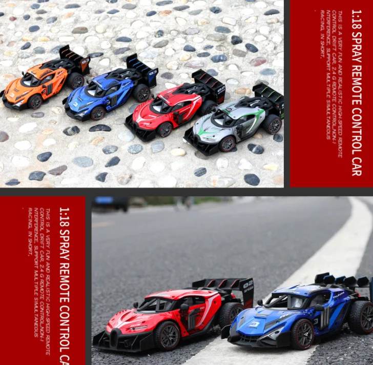  1:24 2.4G high speed carro de control remoto New Design alloy car toys for kids voiture rc radio