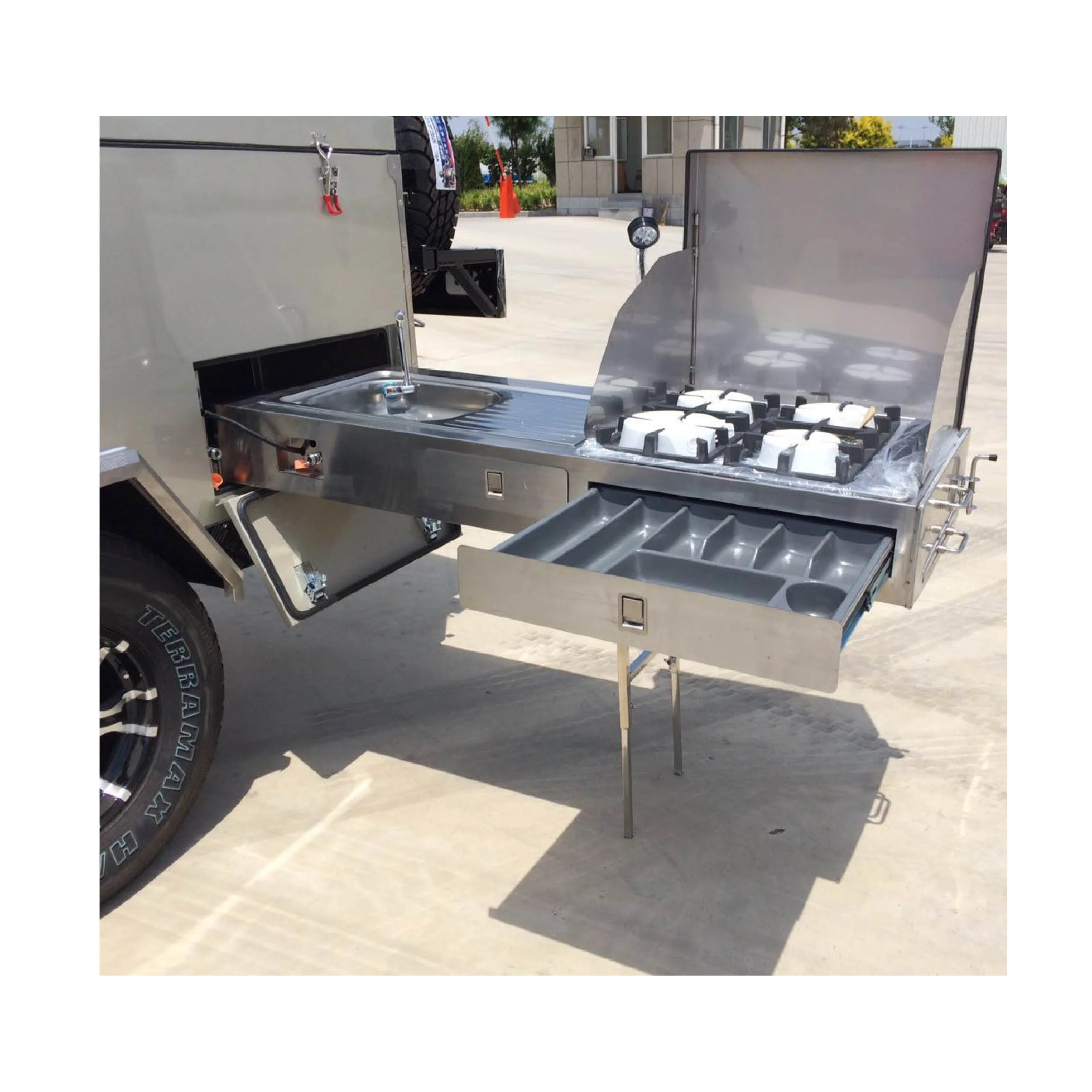 Factory price customized Stainless steel kitchen for camping trailer caravans
