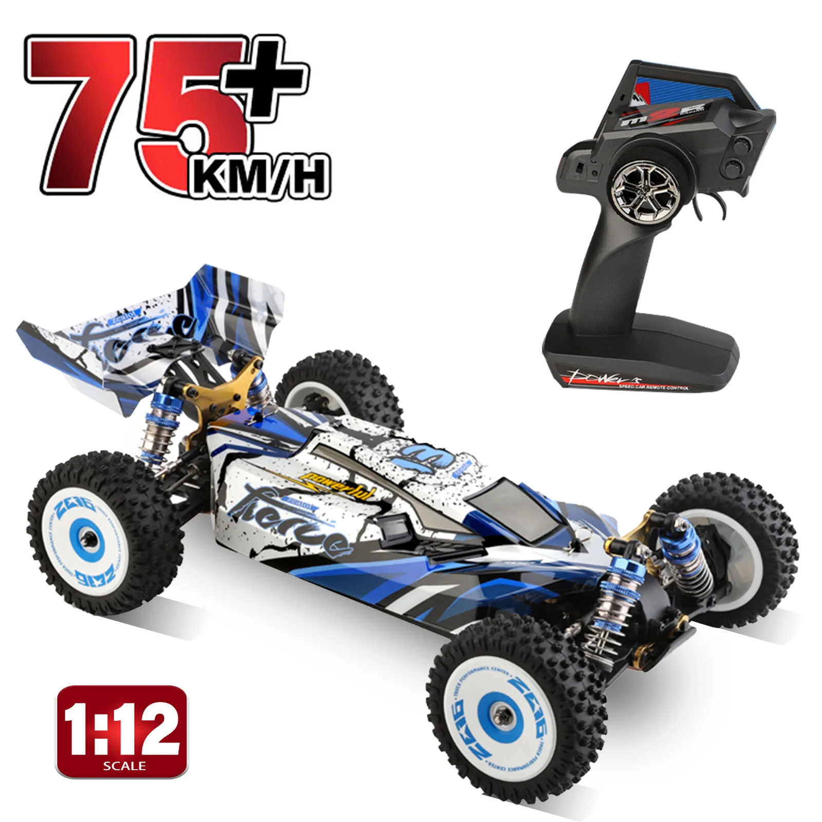 Wltoys 124017 V2 Brushless Upgraded RTR 1/12 2.4G 4WD 75km/h RC Car Vehicles Metal Chassis Models Toys Off Road Machine Model