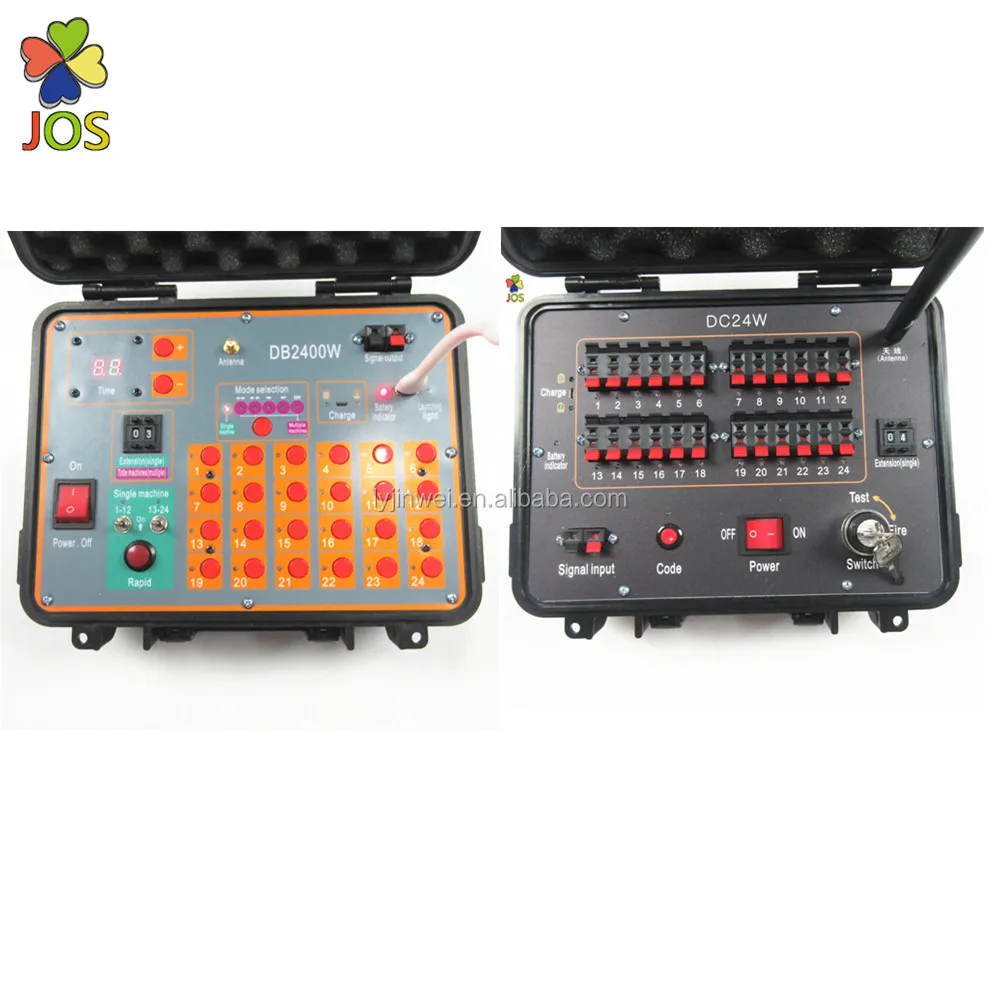 24 channel  24 cue recharge battery  wireless remote control fireworks  firing system with rapid fire and fire all