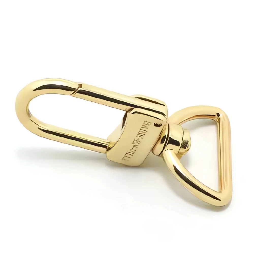 Custom Logo Snap Hook Laser Engrave Printing Logo Brand Name Purse Snap Hook For Handbag