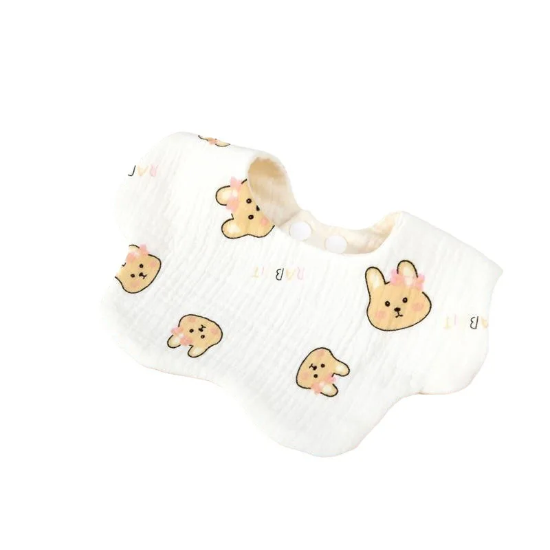 Cotton baby bib nice print baby bibs baby bib ruffle edge