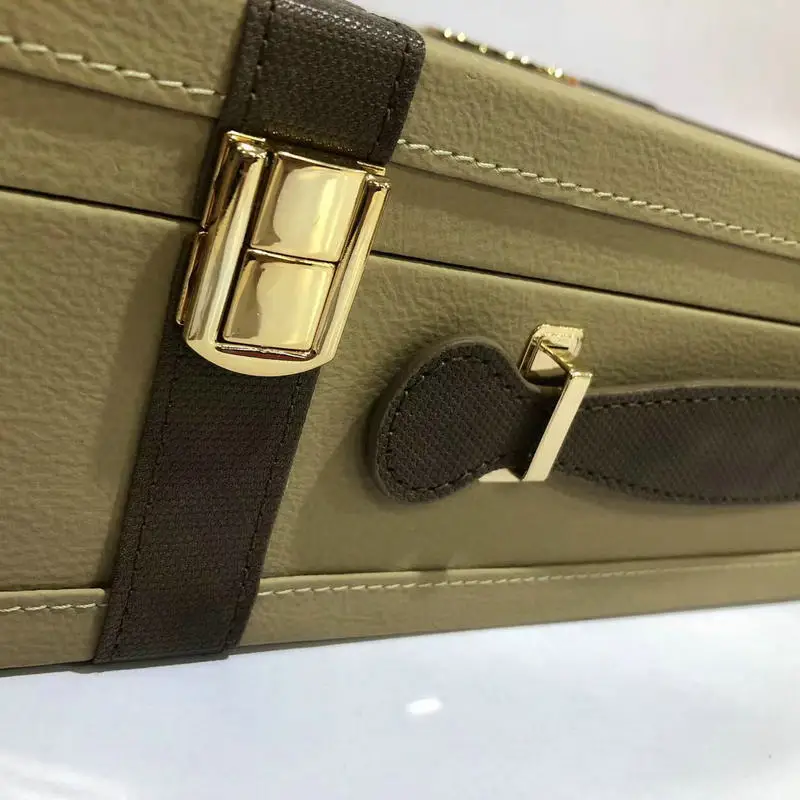 Vintage PU Leather Handmade Retro Suitcase Classical Luggage Old Style Box Steamer Trunk Luggage Moon cake gift box