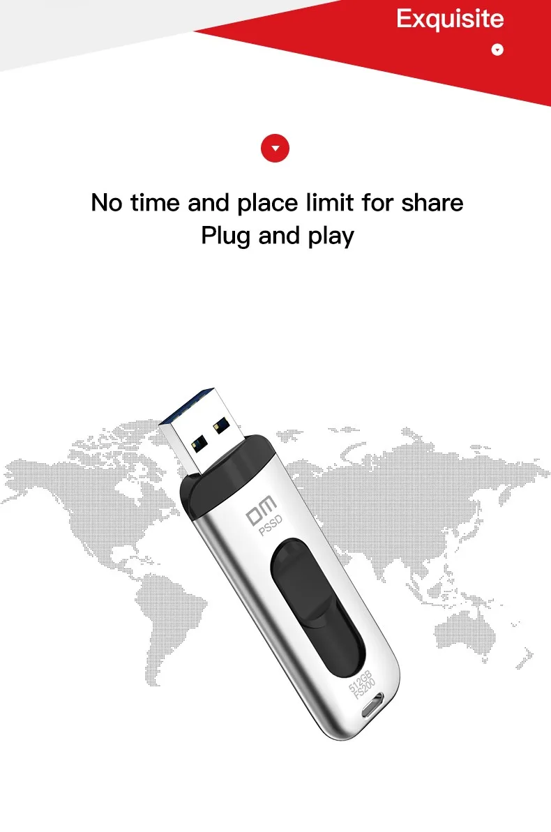  Высокоскоростной жесткий диск USB3.0 SSD 64 ГБ 128 256 512 FS200