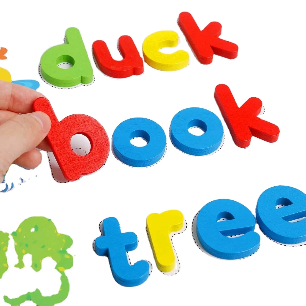 Видеть и орфографическая обучающая игрушка деревянные развивающие Matching письмо портативных игровых консолей классически разрабатывает Алфавит слова правописания Навыки письма блок