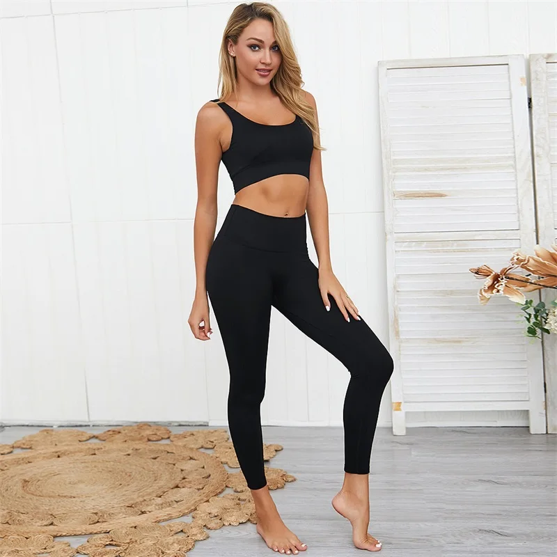 
Hot Sale Women Gym Suit Yoga Leggings ropa deportiva mujer Women Sports Yoga Clothing Women Yoga Set 