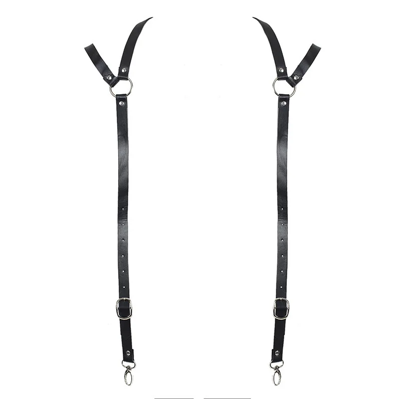 Прямая продажа с фабрики, европейские и американские мужские индивидуальные кожаные ремни в стиле панк, мужские модные подтяжки в стиле ретро