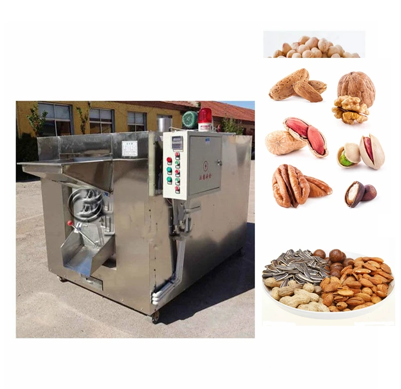 industrial cashew nut sunflower seeds roaster oven pistachio peanut nut roasting machine