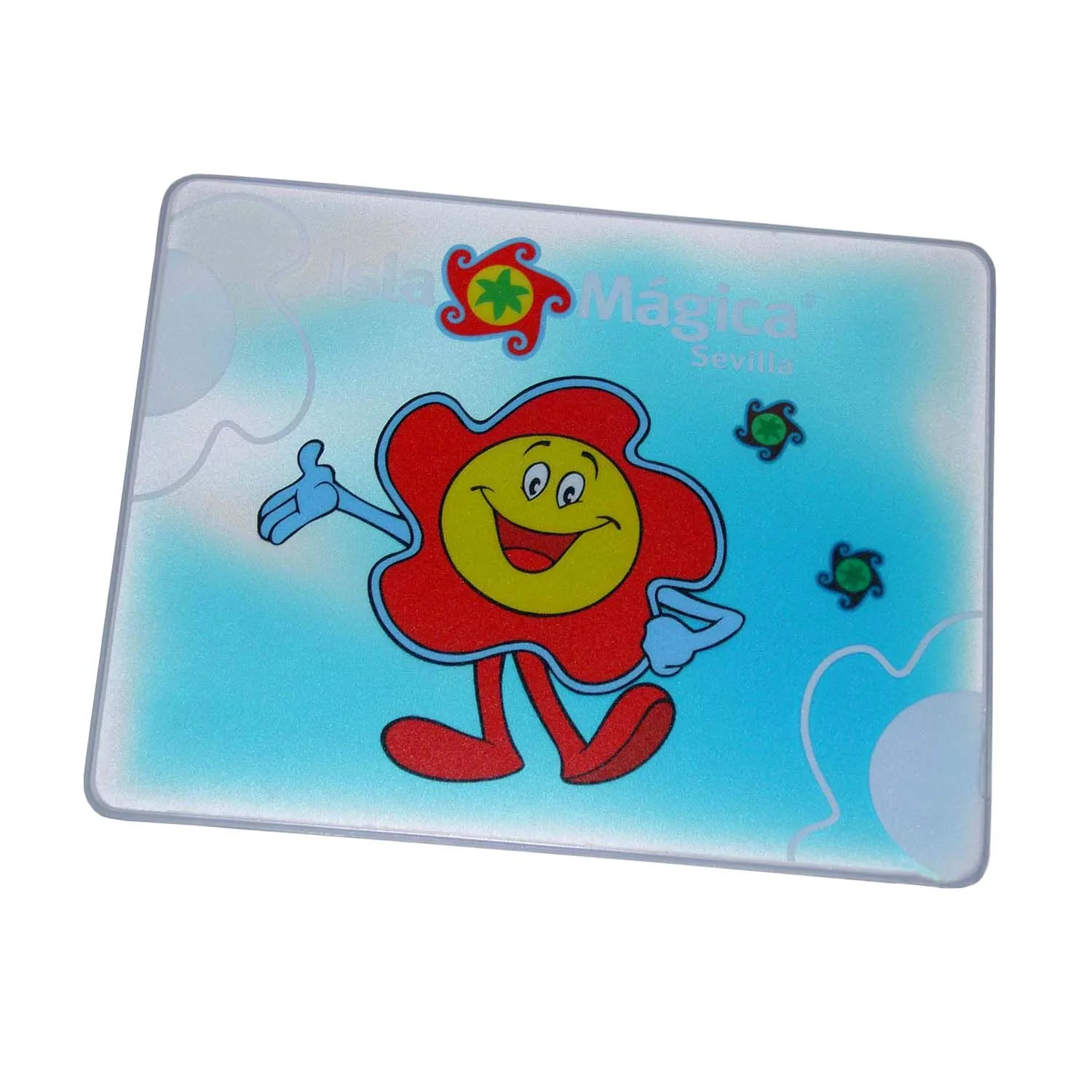 rectangle customized aqua mouse pad with floating images