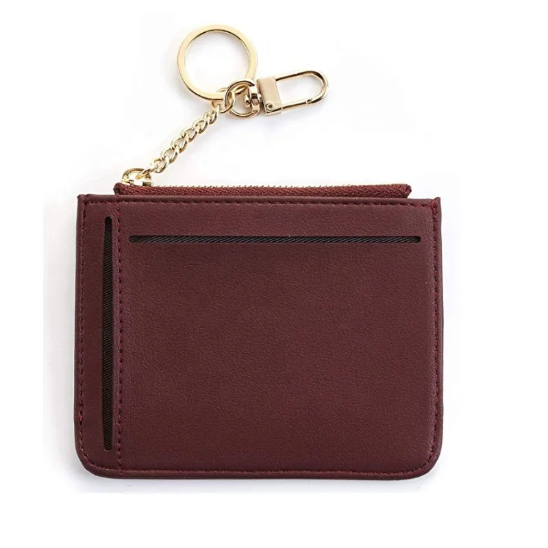 Лидер продаж Amazon, кожаная сумка для карт, кошелек из искусственной кожи, кольцо для ключей, кошелек для нескольких карт
