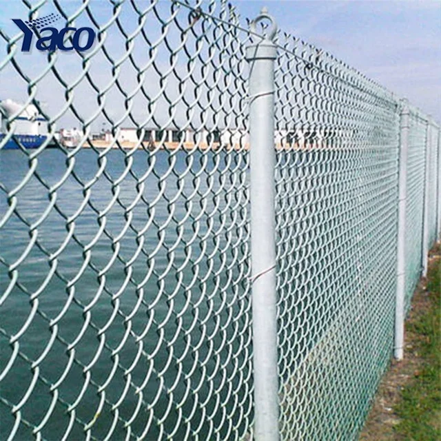 15 inch 9 gauge 60mm mesh galvanized pvc coated chain link fence playground hook flower net