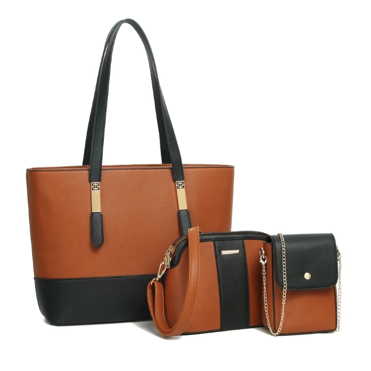 Новинка 2022, модные женские кошельки 3 в 1 из искусственной кожи с большим дизайном и логотипом под заказ, комплект женских сумок, роскошные сумки для женщин