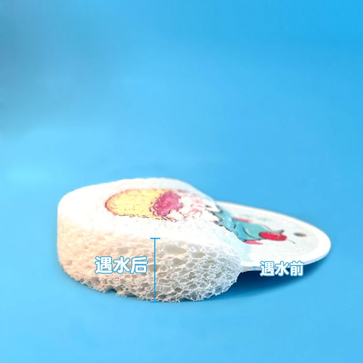 Multicolor Custom Design Carton Printing Eco Friendly Compressed Cellulose Magic Kitchen Dish Washing Limpieza Cleaning Sponge