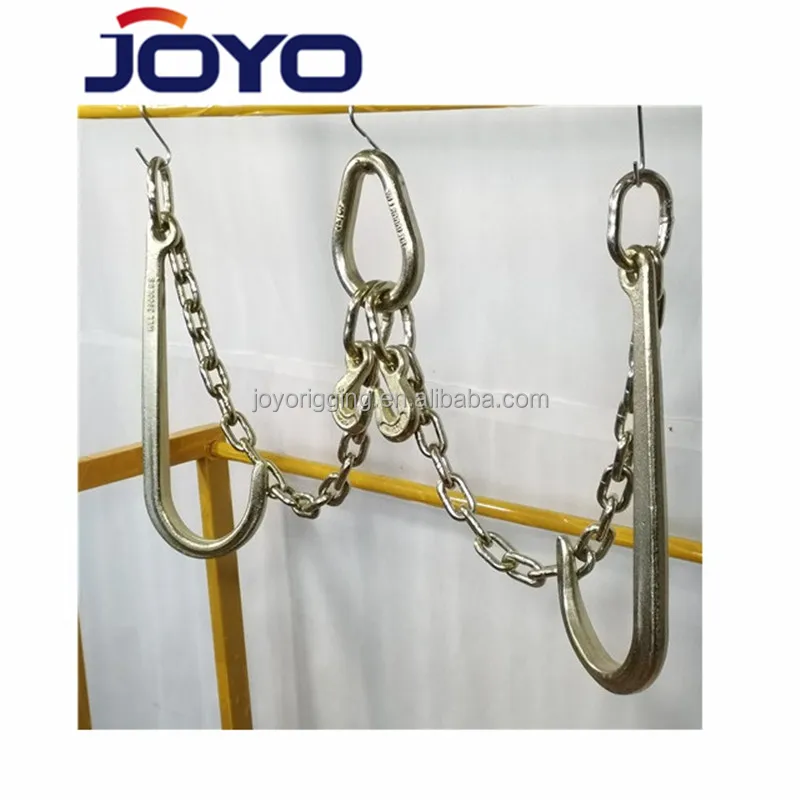 Galvanized  Transport Truck Tow Chain with J Hooks...