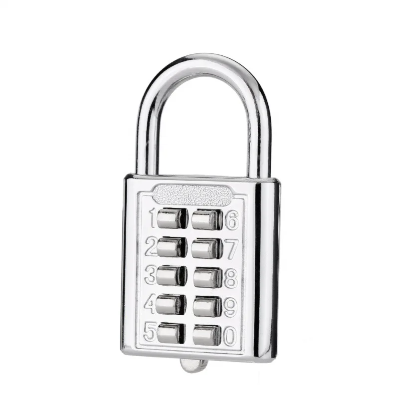 No. 10 Button Lock Zinc Alloy Combination Padlock Blind Lock Luggage Combination Lock