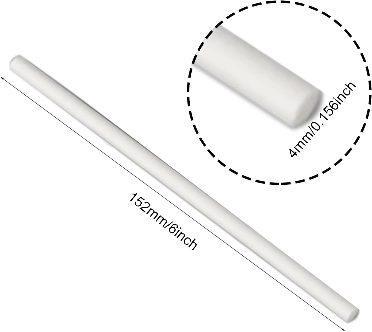 White Paper Lollipop Sticks 3 4 6 Inch for Lollipop Cake Pops and Candy 100 Count