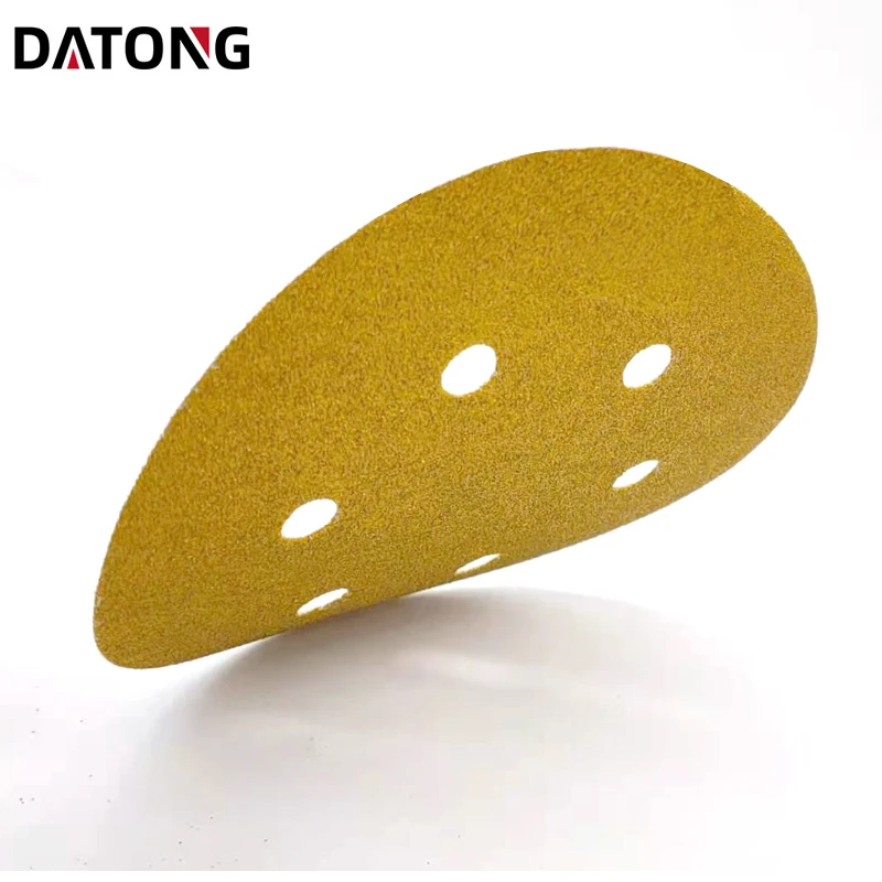 Заводская Высококачественная абразивная наждачная бумага Datong 6 дюймов отверстий зернистость 100 круглый керамический желтый шлифовальный диск для металла и