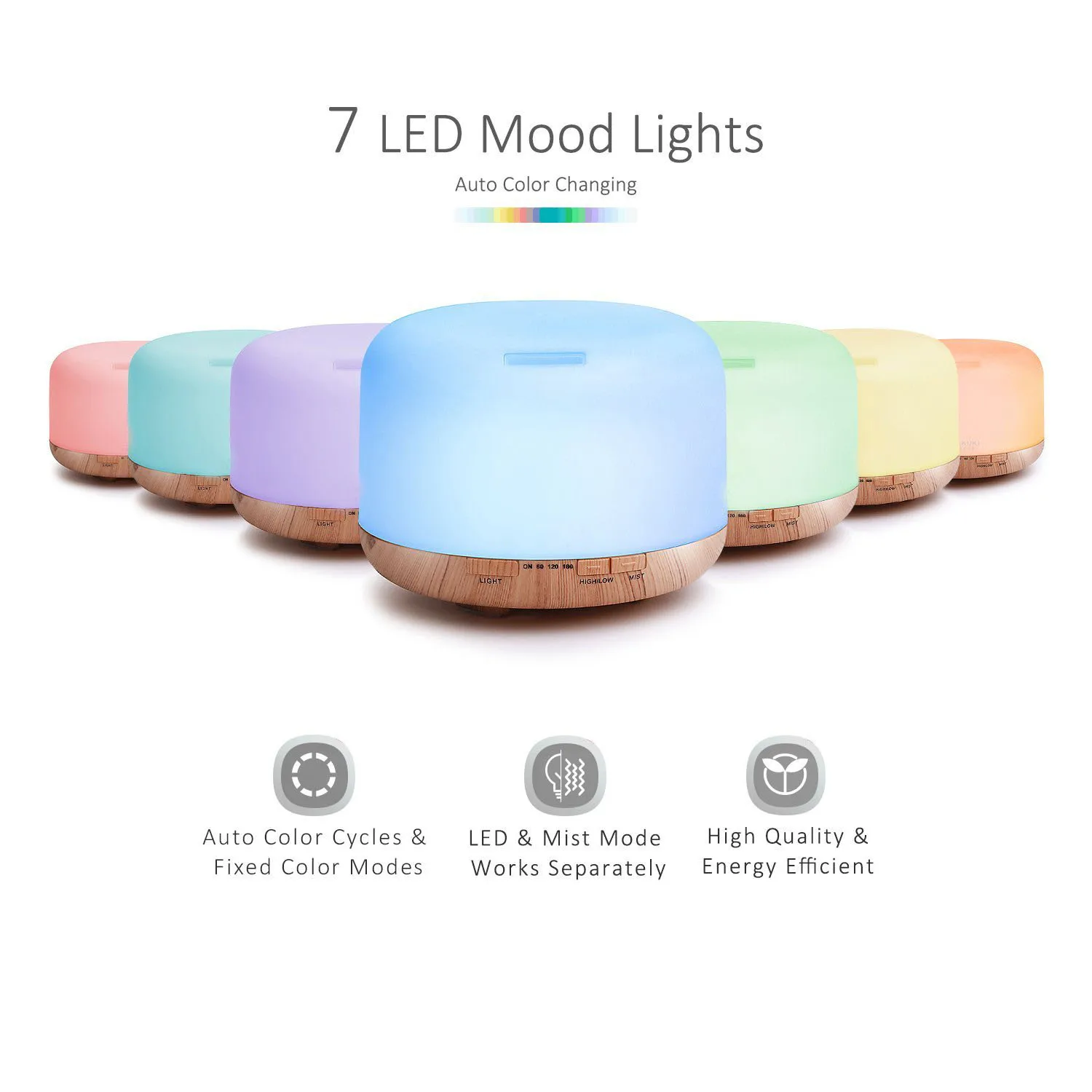 factory wholesale 500ml big capacity electric ultrasonic wood grain oil aroma diffuser