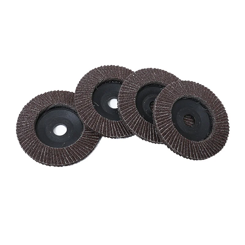 OBM OEM Customized 36-240 Grit Aluminum Oxide Flap Disc 115mm Steel Stainless Material Wood Metal Polishing Paper Iron Backing