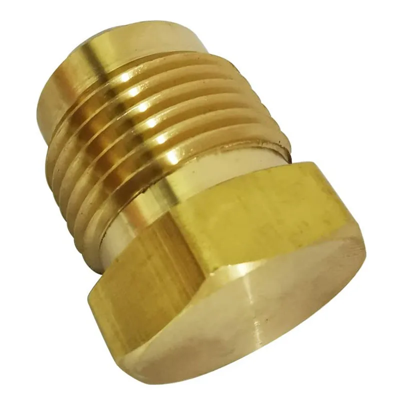 1/2 Inch Npt Male Pipe Fittings Brass Plug With Hex Head Male Connector