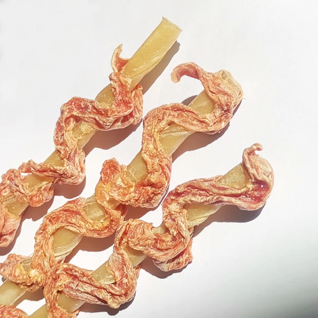 OEM ODM Factory Direct 100% Natural Chicken Tendon Skewers Healthy clean teeth Dog Snacks and Treats Pet Food Supplier