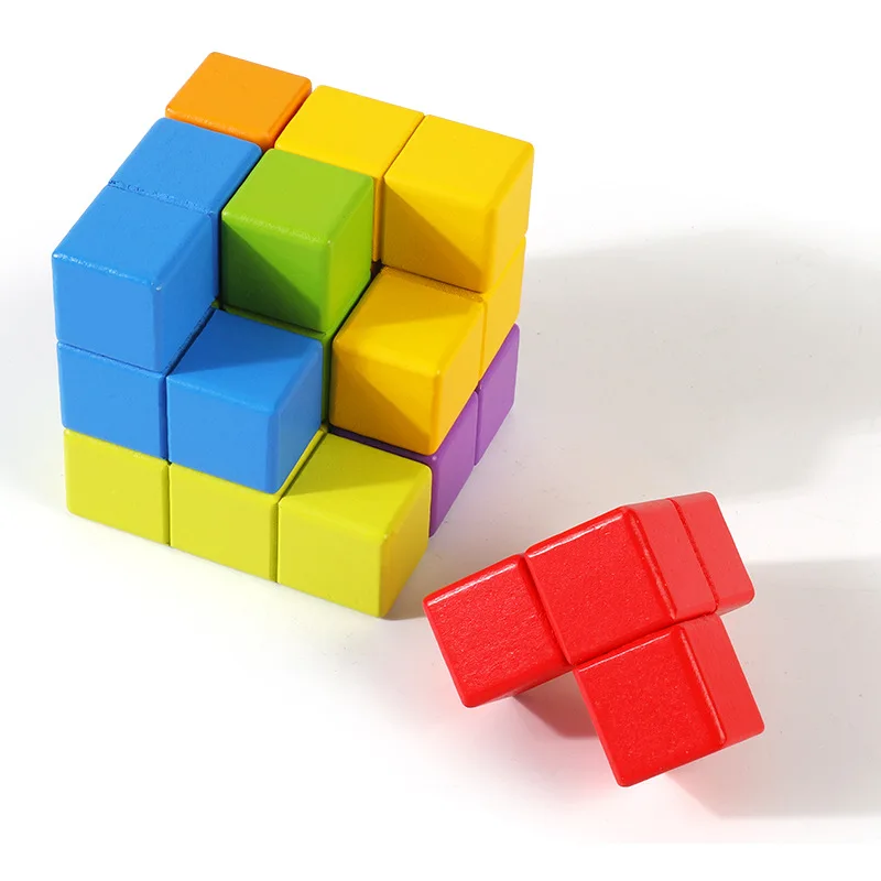 Коммики Развивающие игрушки для детей 3x3x3 деревянный блок деревянные соединительные блоки кубик