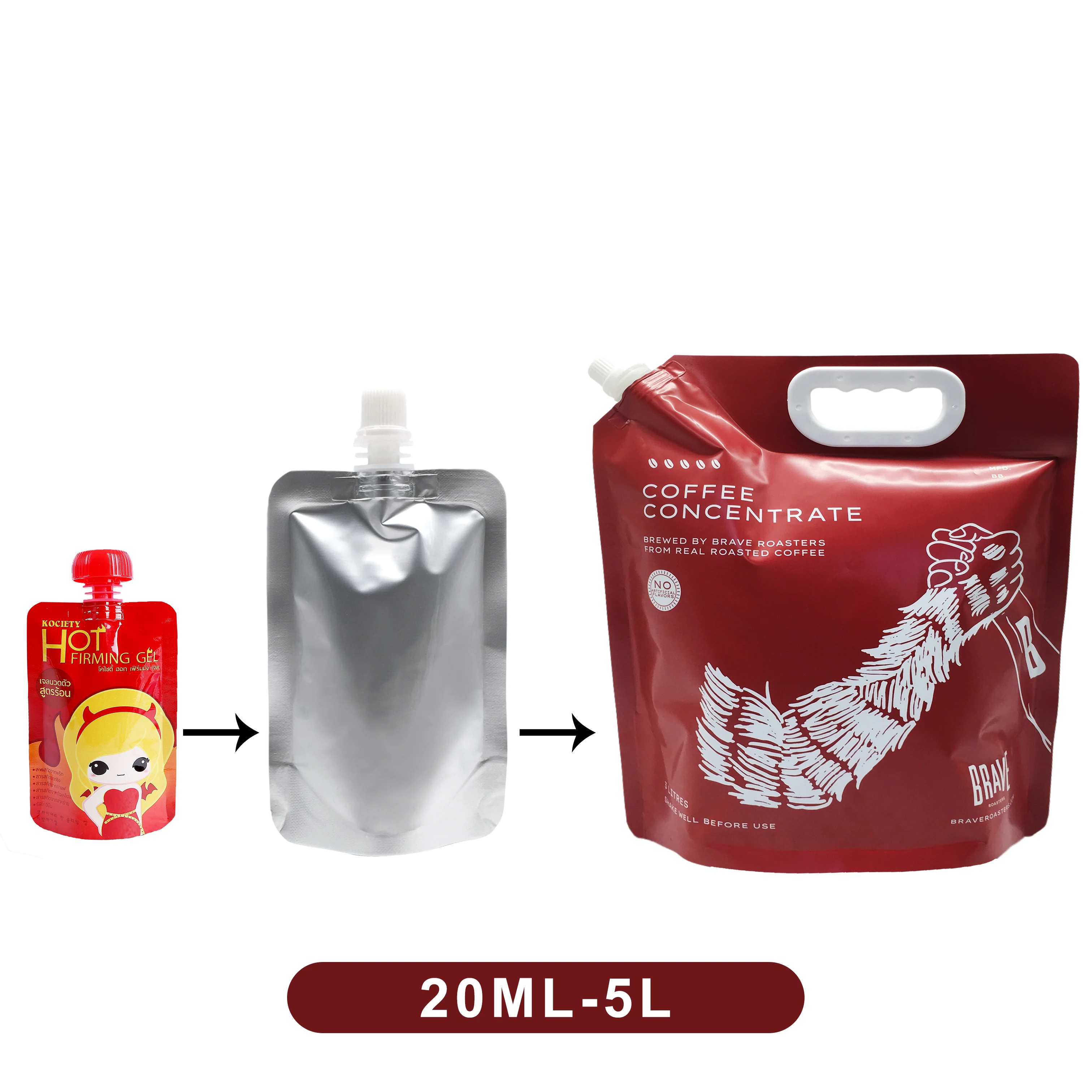 Eco Friendly Leak Proof Custom Doypack 500ML 1 L Liquid Packaging Car Engine Motor Oil Stand Up Spout Pouch Bag With Handle