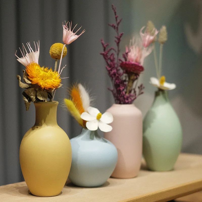 Ceramic vase simple household living room vase decoration desktop office decoration creative simple vase wholesale